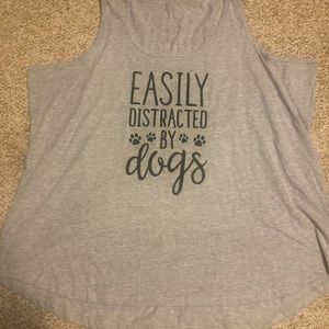 Easily Distracted by Dogs 4x Tank Top